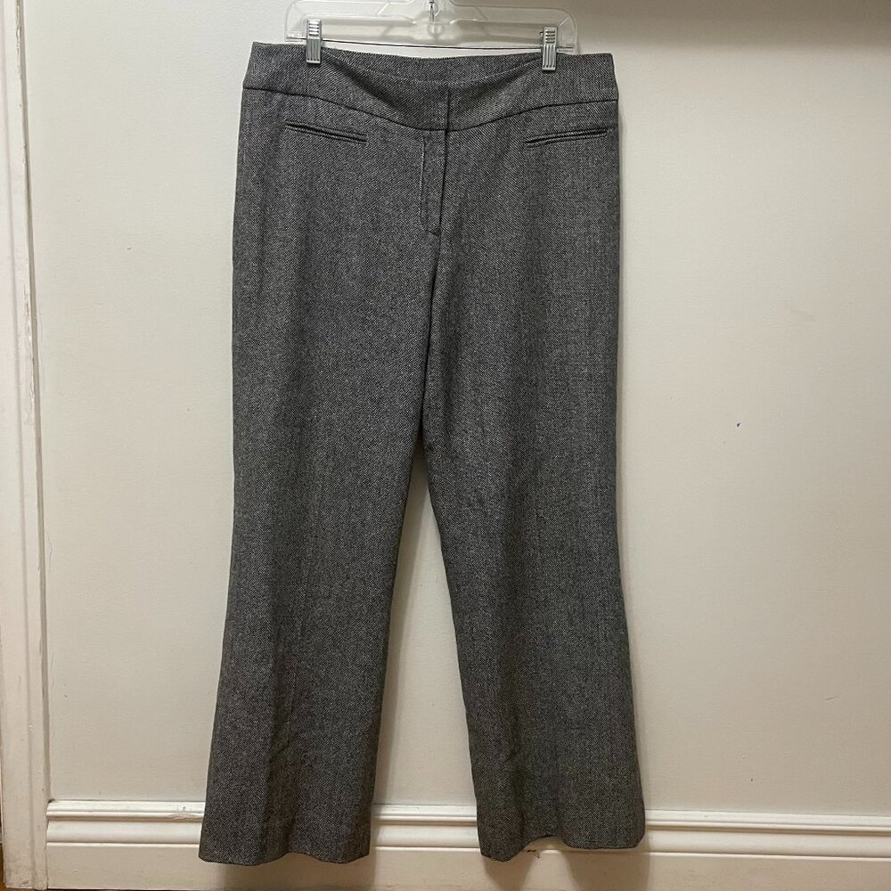 Jessica Wool Blend Trousers Straight Cut Wide-Leg Women's Size 16